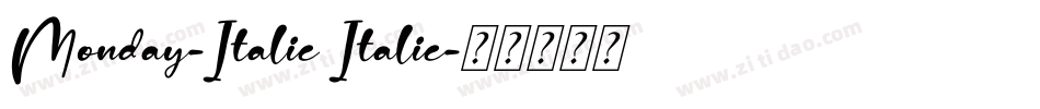 Monday-Italic Italic字体转换